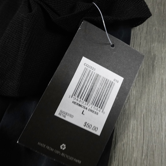 Womens Hurley Hermosa Dress Black Ruffle Adjustable Strap Zipper Back Size Large - Picture 9 of 12